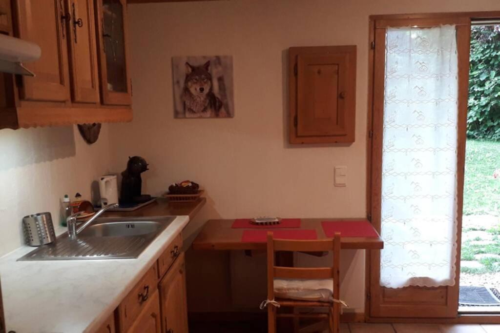 A4 Km De Megeve Tres Joli Studio Avec Jacuzzi ,Vue Sur Les Montagnes Au Calme Praz-sur-Arly Εξωτερικό φωτογραφία