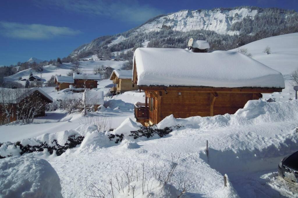 A4 Km De Megeve Tres Joli Studio Avec Jacuzzi ,Vue Sur Les Montagnes Au Calme Praz-sur-Arly Εξωτερικό φωτογραφία